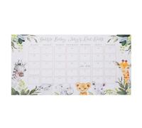 HONITANO Baby Due Date Countdown Wall Calendar for Expecting Parents, Sturdy Appointment Hanging Calendar Creative Jungle Design, Household Baby Nursery Décor, Monthly Pregnancy Tracker