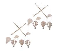 HONITANO Baby Room Wind Chimes Decor Hot Air Balloon Wooden Pendants Boys and Girls Mobile Newborns