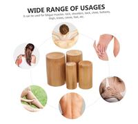 HONITANO Bamboo Cupping Jar for Body Massage Therapy Smooth Mouth Reusable Cups in Small to Extra Large for Traditional Chinese Cupping and Muscle Relief at Home Spa