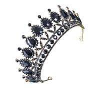 HONITANO Baroque Rhinestone Wedding Crown Headband for Women Lightweight Teardrop Diamond Bridal Hair Accessory Elegant Vintage Style for Birthday Prom and Formal Events