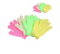 HONITANO Bath Exfoliating Gloves Pair Durable Fibers Fits Adults Stimulates Circulation and Removes Dead Skin Suitable for Shower Bath Spa Cleansing Random Color Random Color