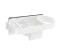 HONITANO Bathroom Hair Dryer Organizer Wall Mounted Rack for Bathroom Traceless Adhesive Design Simple Style Plastic Hair Dryer Storage Shelf and Barbershop