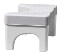 HONITANO Bathroom Poop Stool for Adults and Children, Squatting Toilet Footstool in Grey and White, Ergonomic Home Bathroom Foot Stool for Improved Posture and Constipation Relief