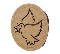 HONITANO Bird Pattern Wooden Soundhole Cover Block for Guitar Acoustic Feedback Buffer Maple Wood Fits Guitars