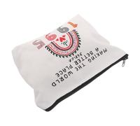 HONITANO Birthday Favor Makeup Bag for Women Canvas Travel Organizer Pouch with Zipper Thickened Toiletry Case for Dirty Thirty Party Decoration and Versatile Storage