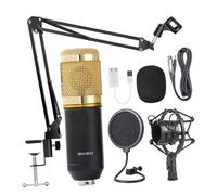 HONITANO Black Gold Broadcast Recording Shock Mount Phone Stand and Noise Filter