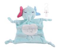 HONITANO Blue Elephant Pattern Baby Soothing Towel for Boys and Girls, Plush and Pp Cotton Comforter Toy, Safe Infant Soothing Towel Promoting Cognitive Abilities, Security Blanket