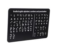 HONITANO Braille Board Braille Alphabet Chart Blind Teaching Aid Black