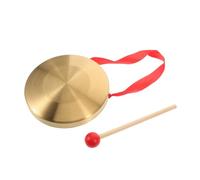 HONITANO Brass Gong and Drums Chinese Percussion Instrument Wooden Mallet for Wedding Celebration Decorative Use