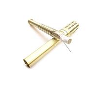 HONITANO Brass Moxa Roller Stick for Moxibustion Therapy Handheld Portable Gold Body Massage Burner Enhances Circulation and Balances Suitable for Face Feet and Abdomen Treatment