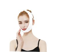 HONITANO Breathable Face Lifting Mask Chin Strap v Line Masseter Muscle Strap White Adjustable for Women Sleeping Contouring Slimming Band