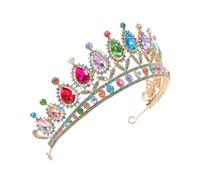 HONITANO Bridal Crown Wedding Hair Accessories Queens Crown for Bride Headpiece Bridal Tiara Glass Crystal for Wedding Hair Accessories