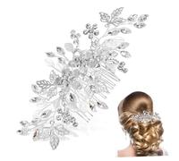 HONITANO Bridal Rhinestone Side Comb Elegant Hair Styling Accessory for Weddings Proms Parties Versatile Floral Design for All Hair Types Sturdy Sparkling Headpiece for Brides Bridesmaids
