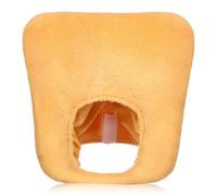 HONITANO Cartoon Chicken Nugget Headwear Cosplay Hat Prop 35X36Cm Plush Costume Accessory for Party Performance and Photo Shoot