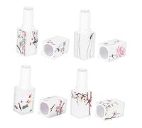 HONITANO Chinese Style Lipstick Tubes 4pcs Frosted Semi- Square Empty Lipstick Diy Containers for Makeup Storage and Cosmetic Packaging