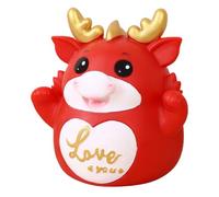 HONITANO Chinese Year Dragon Piggy Bank Vinyl Money Jar with Coin Slot Cartoon Coin Container and Decorative Zodiac Statue Year Gift for Adults