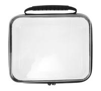 HONITANO Clear Hard Shell Zipper Case: Clear Zipper Pouch Waterproof Makeup Organizer Travel Toiletry Bag Toy Snack Storage Case - Plastic Pouch for Office Home Storage, 10x8x4