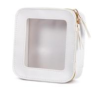 HONITANO Clear Small Makeup Pouch Sturdy PVC PU Cosmetic Bag Travel Friendly Lipstick Organizer Portable Storage for Women