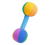 HONITANO Colorful Dumbbell Rattle for Newborns Lightweight Supple Material for Cognitive Sensory Development Portable Early Learning Plaything for Grasping and Hearing Training