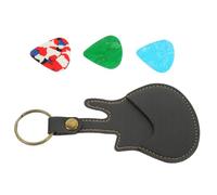 HONITANO Compact Guitar Pick Storage Bag with Electric Wood Picks for Acoustic Electric Bass Ukulele Guitars Organized Protection and Enhanced Grip for Various Playing Styles Random Color