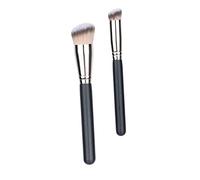 HONITANO Concealer Foundation Makeup Brush Set 2pcs Round Head 270 Flat Head 170 Synthetic Bristles Professional Cosmetic Tools for Women Daily Beauty Routine