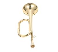 HONITANO Copper Bugle Trumpet for Beginners Portable Lightweight Military Style Instrument Easy to Carry and Store Polished Surface for School Band Orchestra Training and Music Gifts
