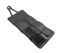 HONITANO Cosmetic Organizer Bag and Makeup Brush Holder 18pcs Pu Brush Storage Pouch for Women Travel and Home Use Black