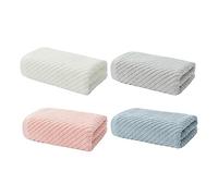 HONITANO Cotton Supple Washcloths Face Towels 4pcs Set Soft Absorbent Pure Cotton 32-strand Multi-color for Daily Facial Cleansing and Makeup Removal Random Color
