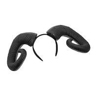 HONITANO Creative Black Horn Headband Halloween Headdress for Ghost Festival Party Festive Bull Horns Hairband for Cosplay and Photo Props Accessory for Adults