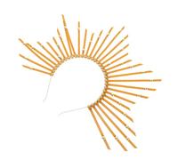 HONITANO Creative Goddess Mary Crown Headband DIY Delicate Headdress for Women Party Hair Accessory Elegant Multi-purpose Hairband for Wedding and Festival Use