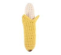 HONITANO Crochet Banana Hand Bell Soft Teething for Boy Girl Portable Sensory Play for Newborns Travel Safe Hand Grasp Development Aid
