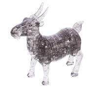 HONITANO Crystal Glass Goat Puzzle Grey Self Assembled Animal Ornament for Home Office Decor Material Creative Desktop Decoration Gift