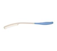 HONITANO Curved Handle Long Handle Plastic Comb for Elderly and Disabled with Extended Reach Blue-white, Senior Care Hair Tool for Daily Use