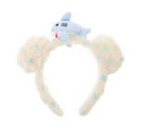 HONITANO Cute Bear Ears Headband Animal Hair Accessories Soft Plush Small Shark Design for Spa Makeup Party Kawaii Fluffy Furry Face Washing