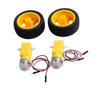 HONITANO Dc Gear Motor with Dual Shaft for Smart Car Robot Plastic Reduction Motor for Four Wheel Drive with Built in for Robotics and Electronic Devices