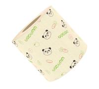 HONITANO Decorative Panda Printed Toilet Paper Roll Bamboo Pulp Soft Natural Bathroom Tissue with Fade Resistant Cute Pattern for Home Office Dorm Use