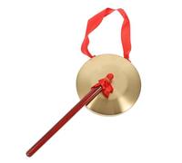 HONITANO Deep Gong Nice Cymbals Hand Gong Chinese Cymbal Music Instrument Opera Mallet Playing Hammer Compact Easy to Carry Lanyard