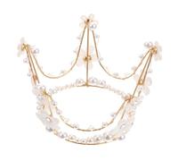 HONITANO Delicate Pearl Crown Cake Topper for Birthday Party and Wedding Bridal Hair Accessory Premium and Material Elegant Party Supply Decoration for Festive Celebrations