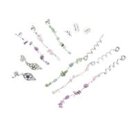 HONITANO DIY Metal Dreadlock Spring Hair Pendants for Braids Handmade Durable Hair Jewelry Charms for Women Versatile Braid Accessories for Necklaces and Bracelets Silver Tone