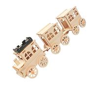 HONITANO DIY Wooden Train Kit for Educational Wood Model Building Set with Smooth Edges Easy Assembly Expandable Compatible Tracks for Creative Stem Play and Birthday