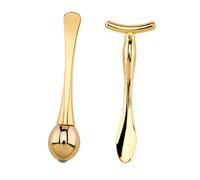 HONITANO Double-end Facial Mask Spoon Shaped Essence Bar for Eye Massage Zinc Alloy Eye Roller and Cream Scoop Portable Anti-wrinkle Skin Massager for Women Self-care