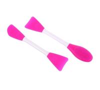 HONITANO Double-head Mud Mask Brush Set 2pcs Portable Silicone Face Mask Applicator for Skincare Diy Facial Treatment and Massage in Purple