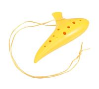 HONITANO Durable 12-Hole Alto Plastic Ocarina for Students, Beginner-Friendly Wind Instrument, Yellow Mini Ancient Xun Style Musical Toy for Kids and Adults