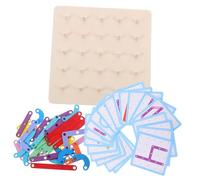 HONITANO Educational Wooden Geoboard for Fine Motor Skills Development Graphical Learning for Preschoolers Enhances Parent Interaction and Cognitive Skills with Shape and Letter Recognition