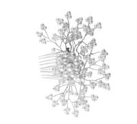 HONITANO Elegant Bridal Wedding Hair Comb with Imitation Pearls and Rhinestones Lightweight Comfortable Bridal Headpiece for Women for Weddings Evening Parties and Bridesmaids