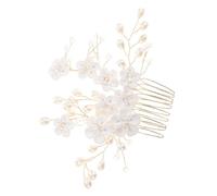 HONITANO Elegant Flower Hair Comb Handmade Bride Hair Accessory for Weddings Proms and Special Events Vintage Style Side Comb Intricate Detail and Lightweight Comfort