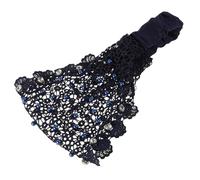 HONITANO Elegant Lace Headband Wide Rhinestone Pearl Headwear Elastic Headband Women for Daily Parties Weddings