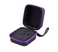 HONITANO Essential Oils Storage Bag 7 Slots 5ml Capacity Purple Zipper Portable Roller Bottle Protection Case for Travel Aromatherapy