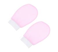 HONITANO Exfoliating Bath Shower Gloves for Women Pink Body Scrubbing and Massage Mitts Non Slip Soft Skin Friendly Gloves to Remove Dead Skin and Smooth Cleanse