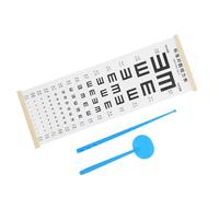 HONITANO Eye Chart for Home Use with Wooden Frame and Canvas Logarithmic Scale Visual Accuracy Test Wall Chart for Kindergarten Space Efficient Wall Mounted Design for Eye Exams and Vision